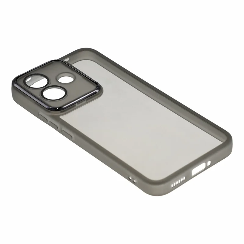 Cover per Xiaomi Redmi Note 17 Pro 5G con Telaio della Fotocamera Elettroplaccato, Custodia in TPU - Nero Trasparente