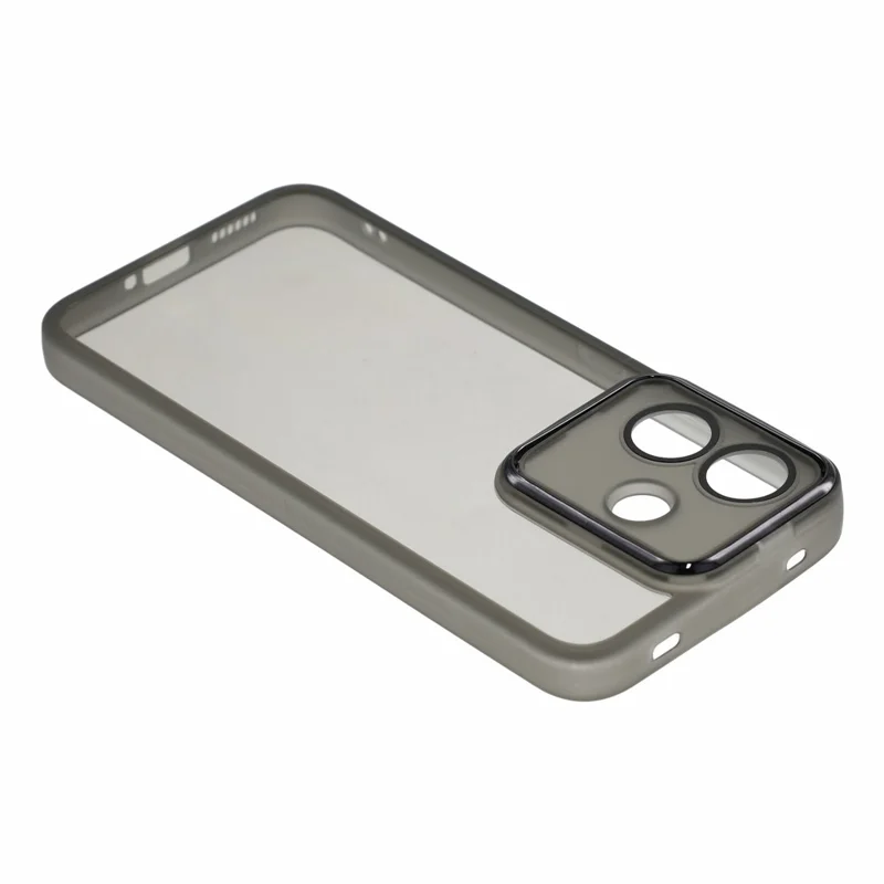 Cover per Xiaomi Redmi Note 17 Pro 5G con Telaio della Fotocamera Elettroplaccato, Custodia in TPU - Nero Trasparente