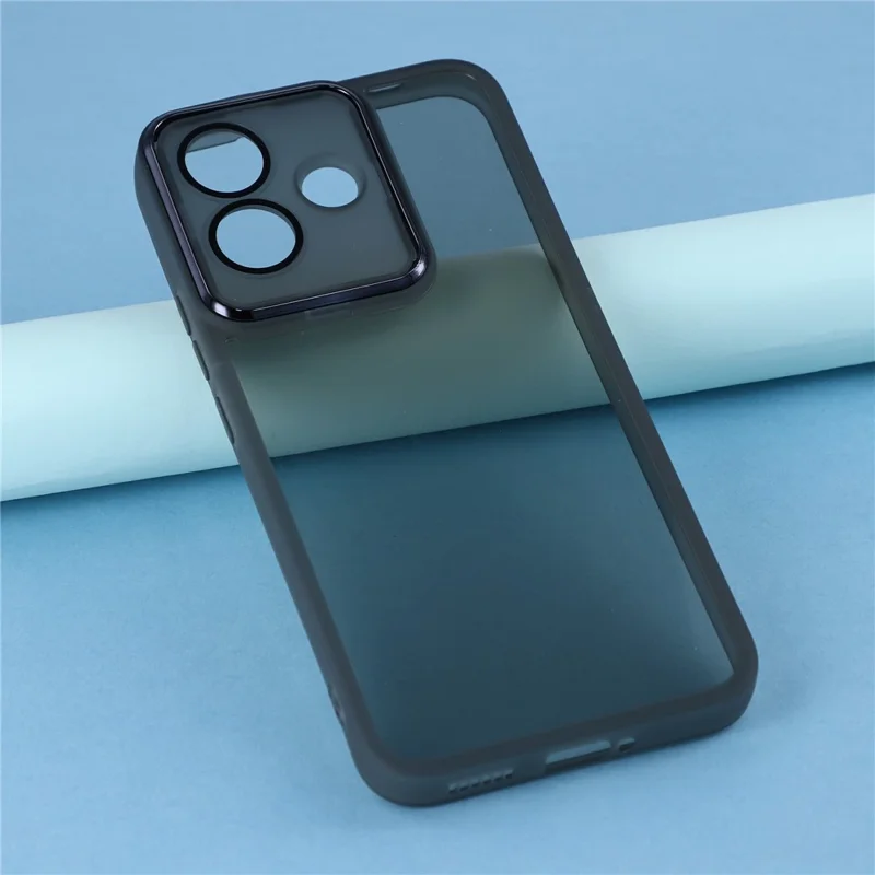 Cover per Xiaomi Redmi Note 17 Pro 5G con Telaio della Fotocamera Elettroplaccato, Custodia in TPU - Nero Trasparente
