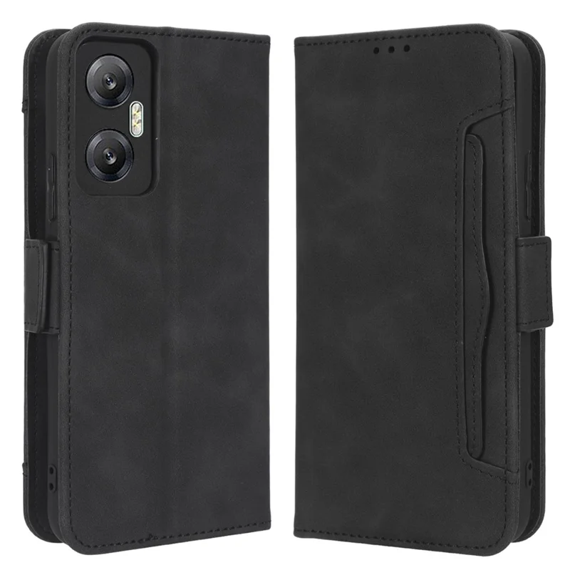 Para Infinix Hot 20 5g / X666 / X666B PU Billetera de Cuero Case de Teléfono Magnético Cierre Magnético Flip Telephip Con Múltiples Ranuras Para Tarjetas - Negro