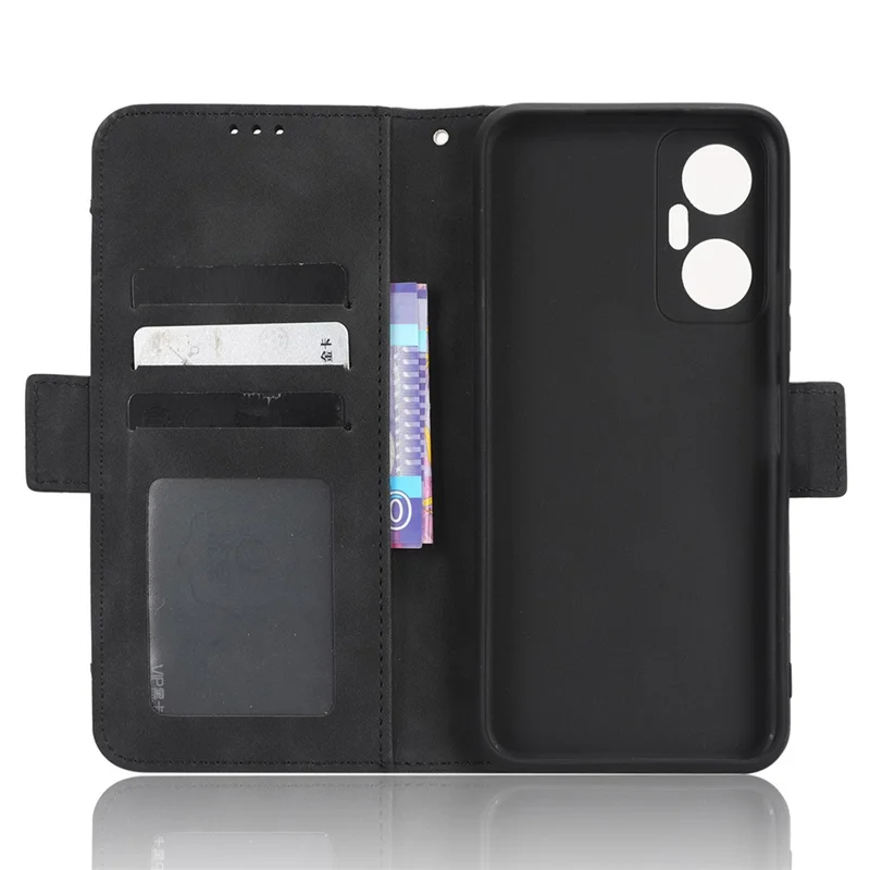 Para Infinix Hot 20 5g / X666 / X666B PU Billetera de Cuero Case de Teléfono Magnético Cierre Magnético Flip Telephip Con Múltiples Ranuras Para Tarjetas - Negro