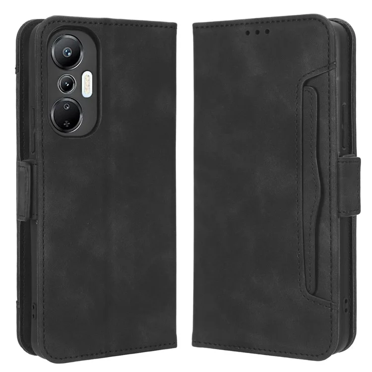 Case de Téléphone Anti-chute Pour Infinix Hot 20S 4G / Portefeuille en Cuir X6827 pu Stand Magnetic Flip Smartphone Cover Avec Plusieurs Emplacements de Carte - le Noir