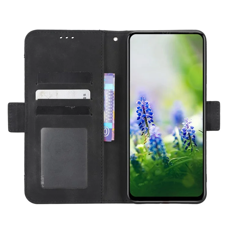Case de Téléphone Anti-chute Pour Infinix Hot 20S 4G / Portefeuille en Cuir X6827 pu Stand Magnetic Flip Smartphone Cover Avec Plusieurs Emplacements de Carte - le Noir
