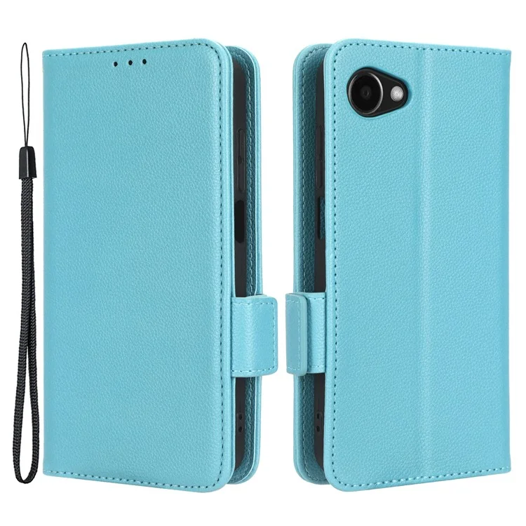For Orbic Joy 4G RC608L PU Leather Dual Magnetic Clasp Phone Case Litchi Texture Stand Wallet Folio Flip Cover - Baby Blue