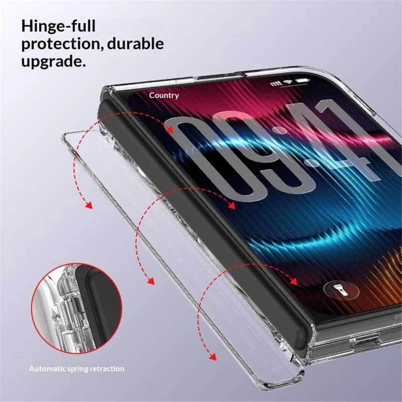 Futerał iPhone Duo z magnetycznym podstawką obrotową i pełną ochroną, przezroczysta obudowa PC - Przezroczysty