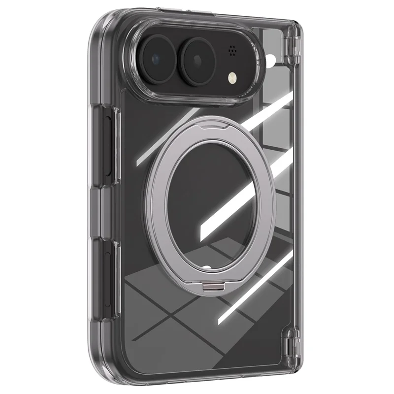 Futerał iPhone Duo z magnetycznym podstawką obrotową i pełną ochroną, przezroczysta obudowa PC - Przezroczysty