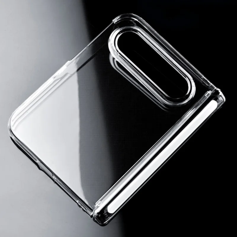 Чехол для Xiaomi 18 Fold с двойной осью, прозрачный глянцевый чехол для складного телефона с УФ-обработкой