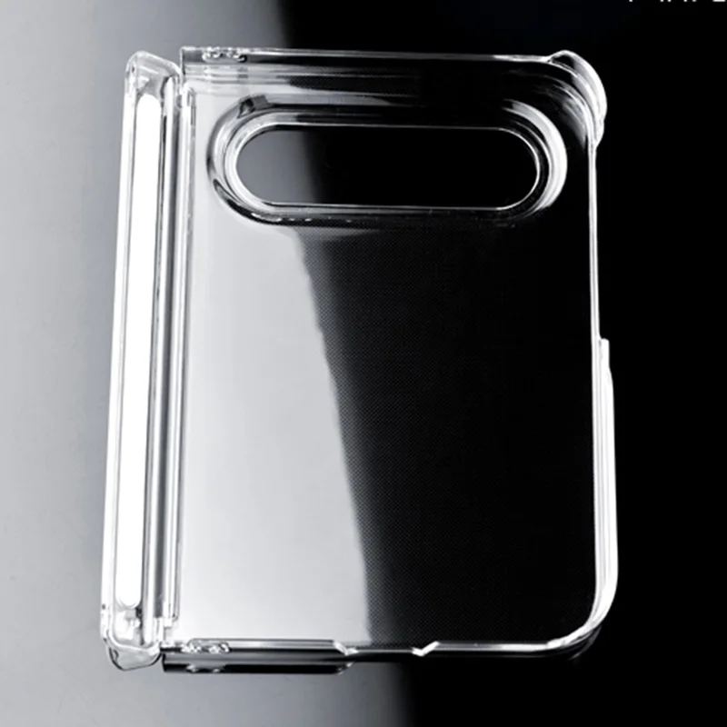 Чехол для Xiaomi 18 Fold с двойной осью, прозрачный глянцевый чехол для складного телефона с УФ-обработкой