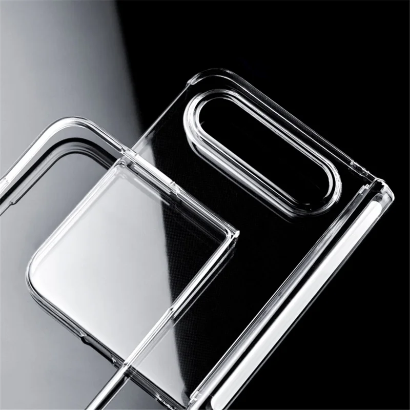 For Xiaomi 18 Fold Case Single Hinge UV Glossy Clear PC Phone Cover - Transparent