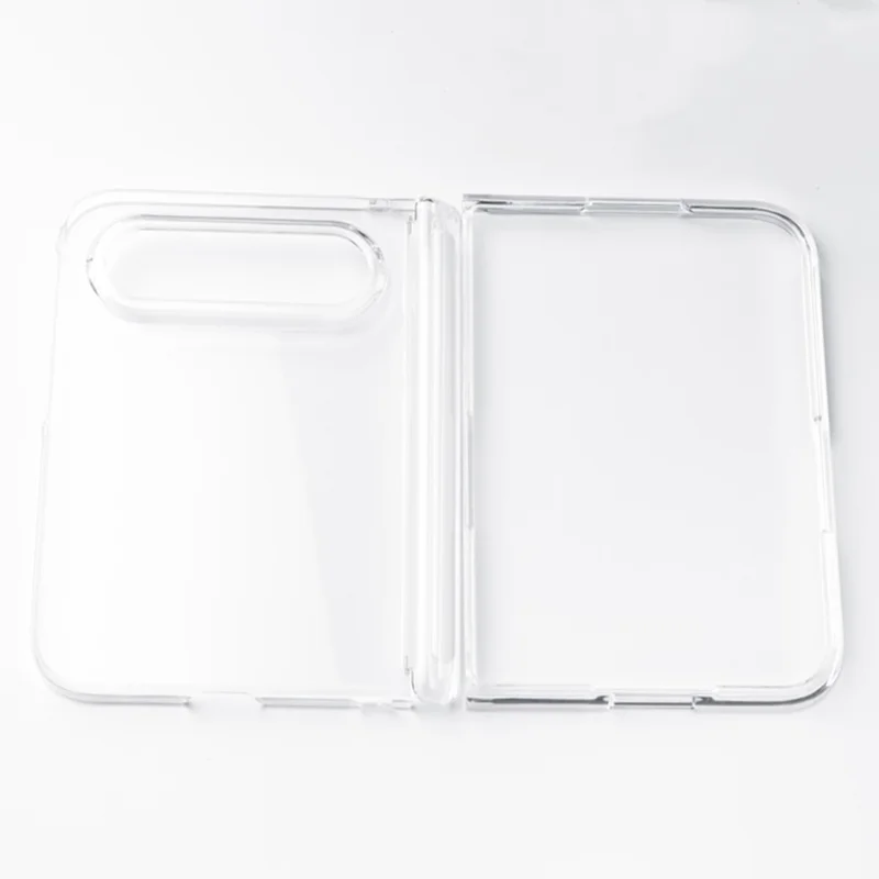 For Xiaomi 18 Fold Case Single Hinge UV Glossy Clear PC Phone Cover - Transparent