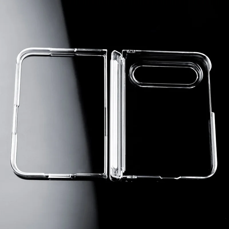 For Xiaomi 18 Fold Case Single Hinge UV Glossy Clear PC Phone Cover - Transparent