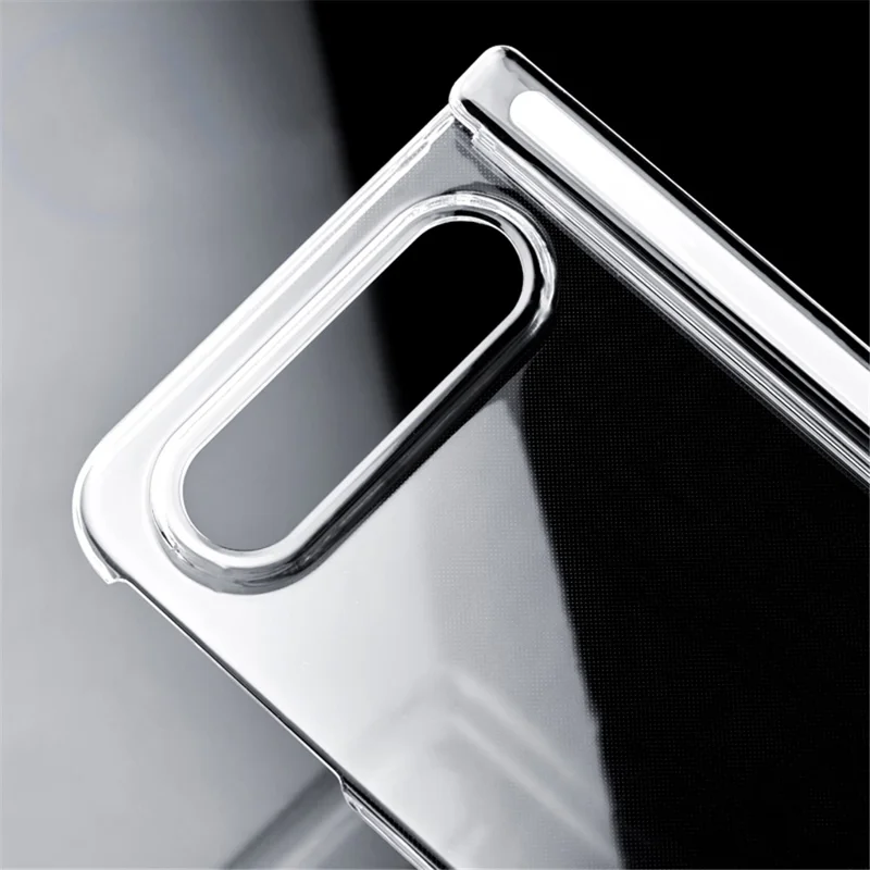 For Xiaomi 18 Fold Case Single Hinge UV Glossy Clear PC Phone Cover - Transparent