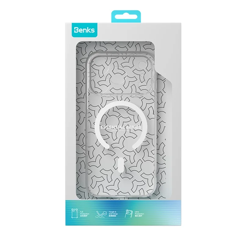 BENKS for iPhone 18 Pro Max / 17 Pro Max Magnetic Case Ultra Thin Clear PC Phone Cover - Transparent