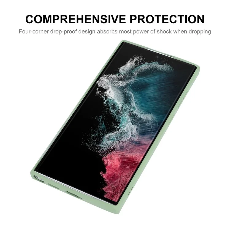 Enkay Hat Prince Para Samsung Galaxy S23 Case de Teléfono de Silicona Líquido Ultra a Prueba - Verde Claro