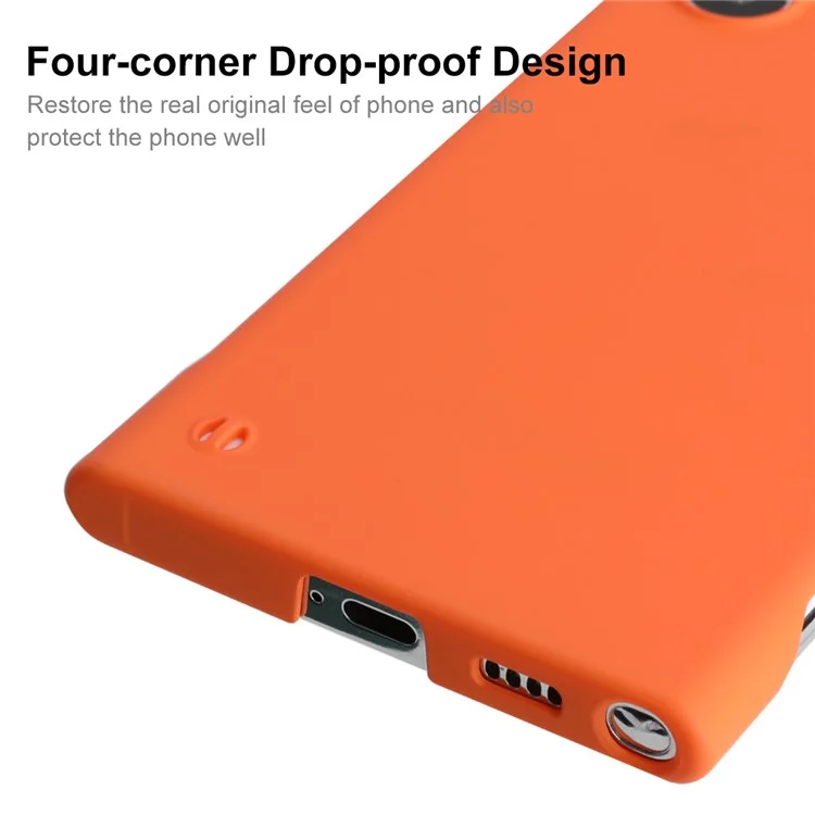ENKAY HAT PRINCE for Samsung Galaxy S23 Ultra Cell Phone Case Rubberized Matte Anti-scratch Hard PC Back Cover - Orange