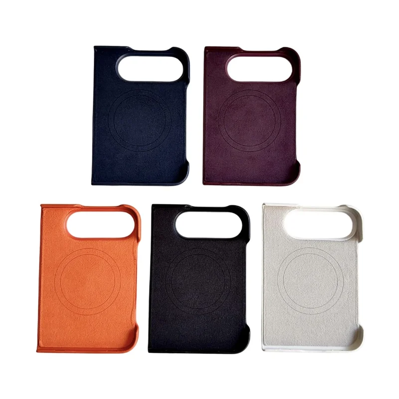 For iPhone Duo Magnetic Case Rotating Kickstand Litchi Texture Anti Drop Silicone Phone Cover - Wine Red