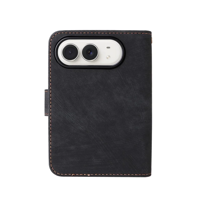 For iPhone Duo Case RFID-blokerende PU-læder telefonbeskyttelse med lynlås - Sort