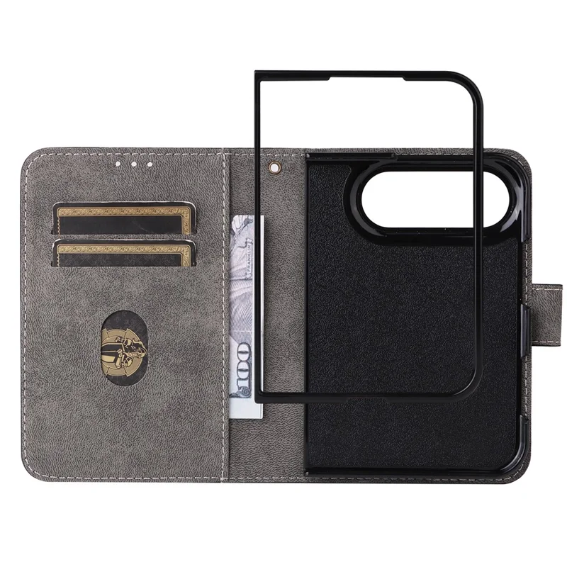 For iPhone Duo Case RFID-blokerende PU-læder telefonbeskyttelse med lynlås - Sort