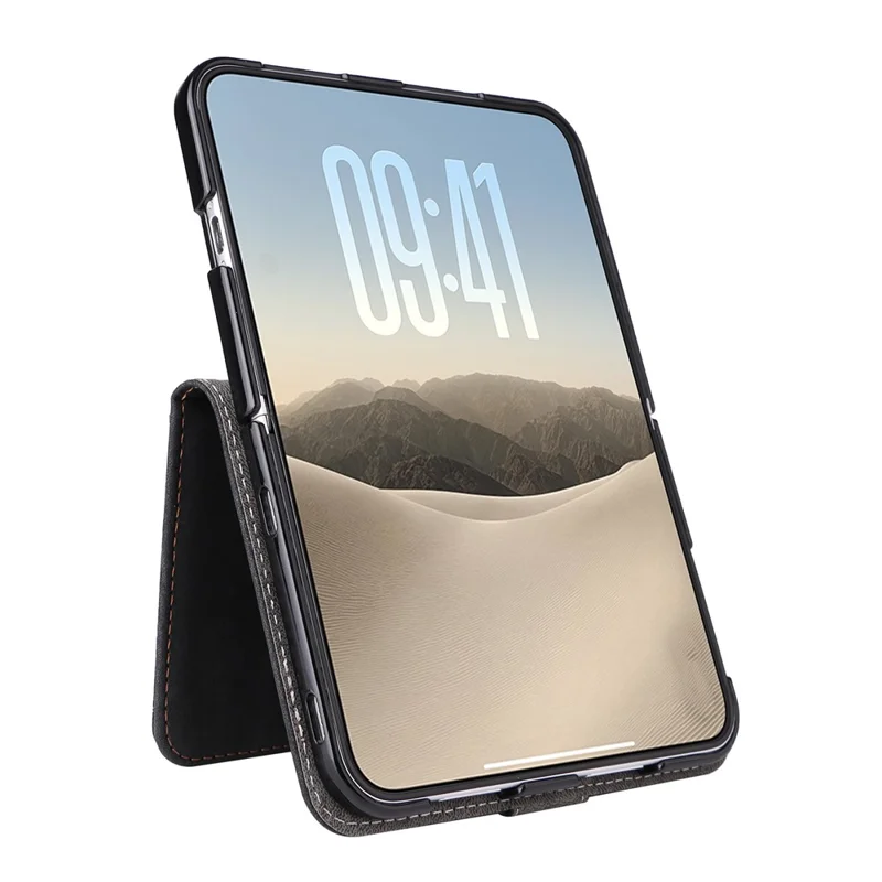 For iPhone Duo Case RFID-blokerende PU-læder telefonbeskyttelse med lynlås - Sort