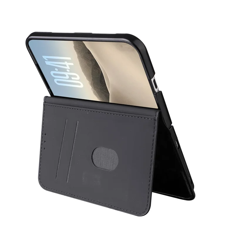 Etui na iPhone Duo Case z nadrukiem rombu z syntetycznej skóry PU - Czarny