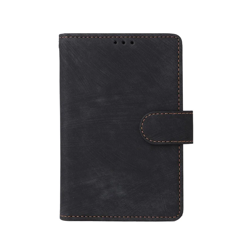 For Samsung Galaxy Z Fold8 Case RFID Blocking PU Leather Phone Cover with Lanyard - Black