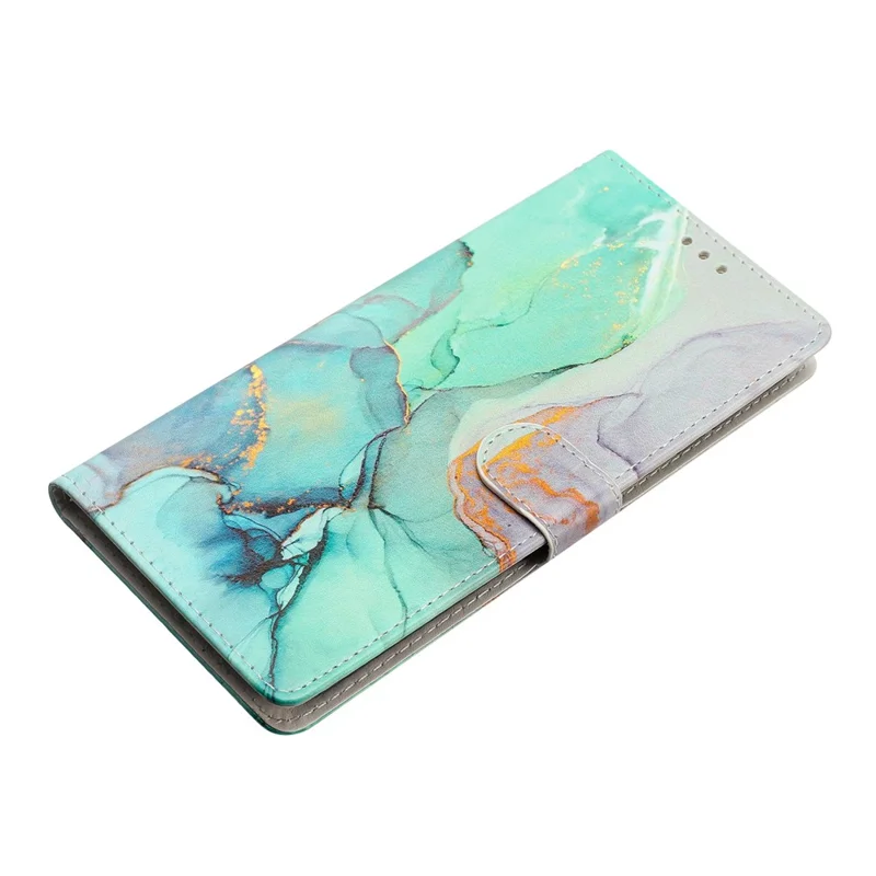 Para o Oppo A57 4G / A57 (2022) 5G / A77 5G Pulho de Caparta de Catadela de Calura de Calura Princrimento TPU TPU Interno de Chap - Mármore Verde