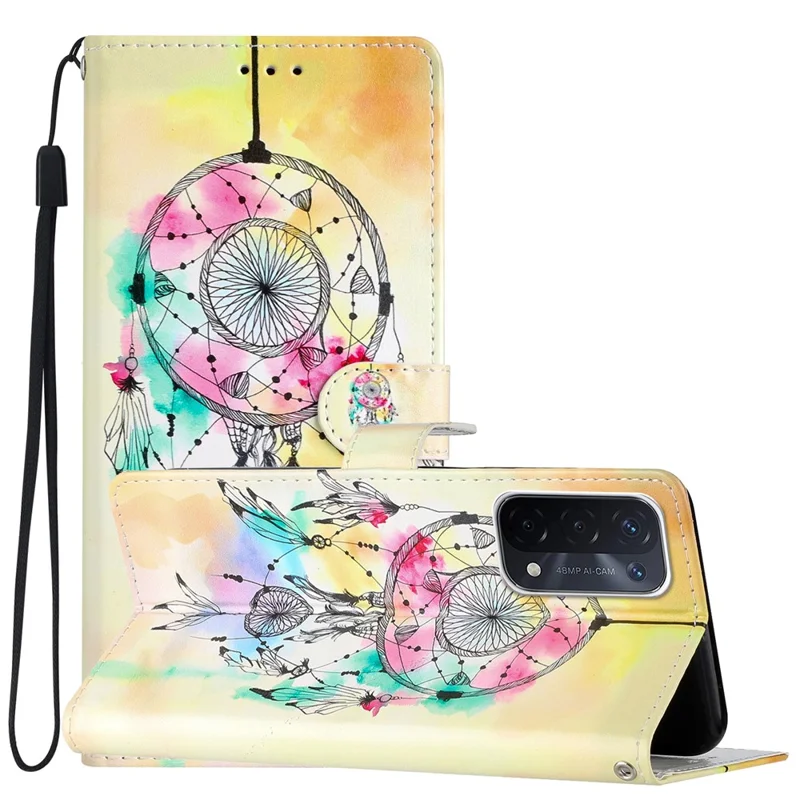 Для Oppo A54 5G / A74 5G / A94 5G Pattern Print - Ветрный Звонок