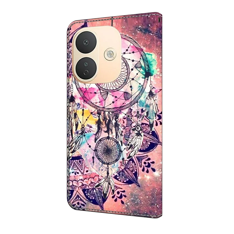 For Xiaomi Redmi Note 17 Pro 5G Wallet Case Pattern Printing Stand Leather Flip Phone Cover - Wind Chime