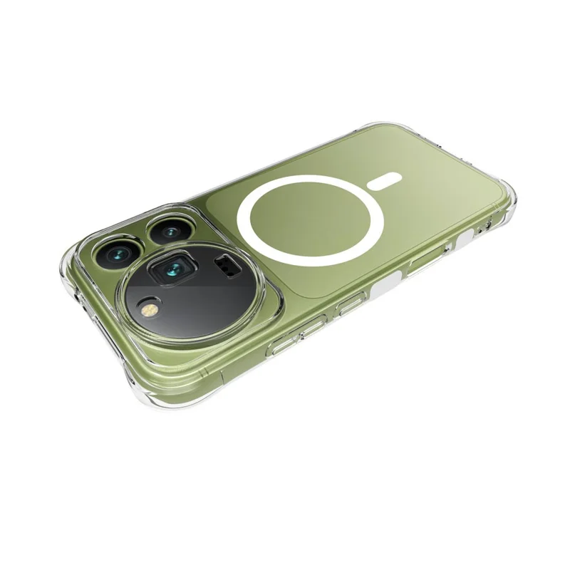 For Honor Magic9 Pro Max 5G Magnetic Case TPU Anti-drop Phone Back Cover - Transparent