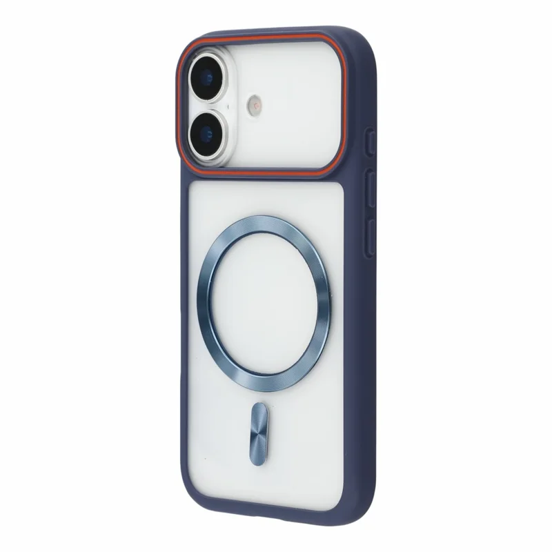 For iPhone 16 Case Frosted PC Back Protective Phone Cover - Blue