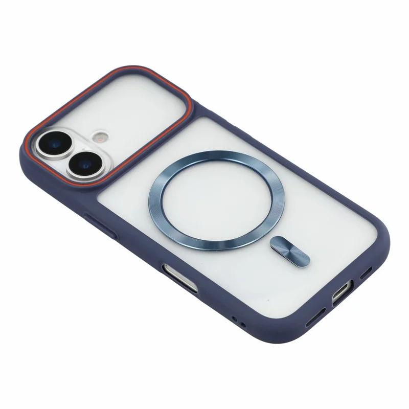 For iPhone 16 Case Frosted PC Back Protective Phone Cover - Blue