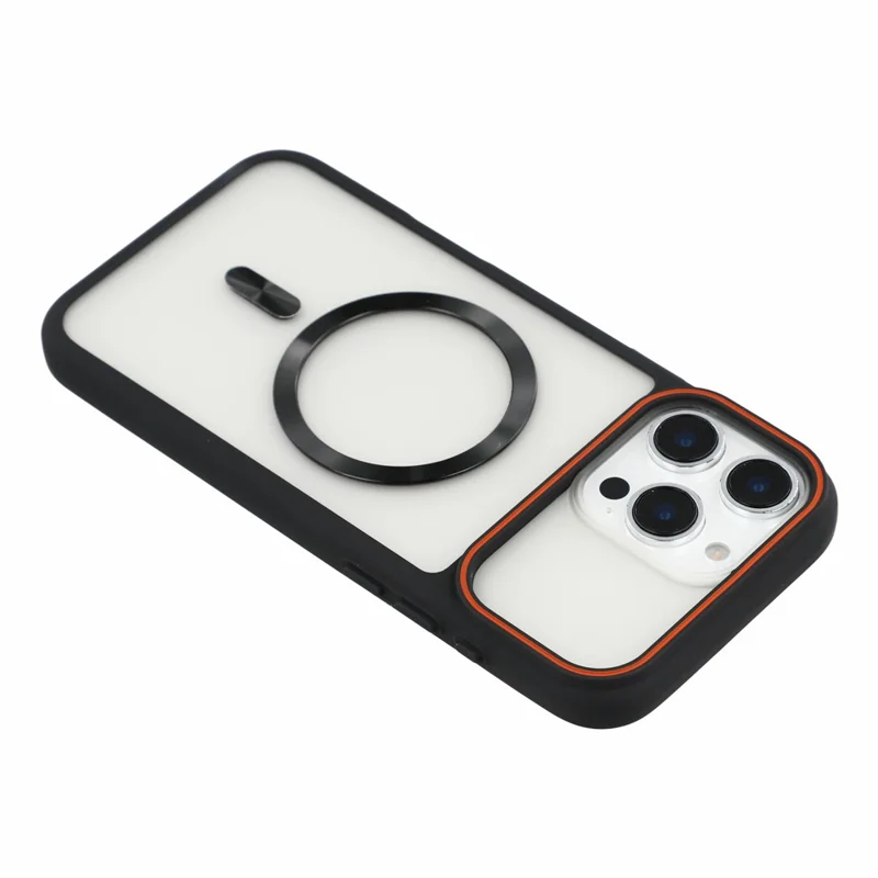For iPhone 16 Pro Case Frosted PC Back Protective Phone Cover - Black