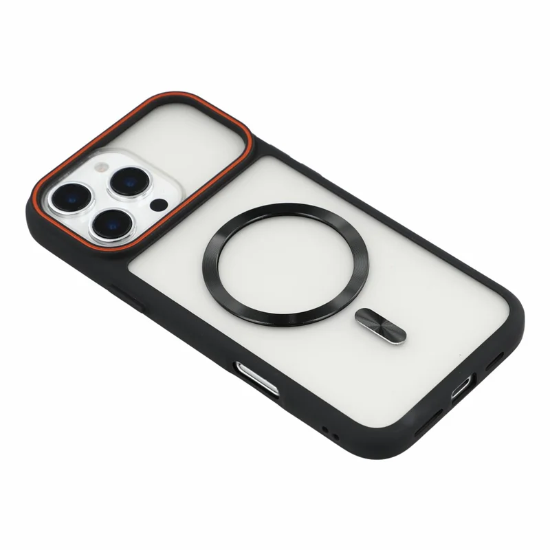 For iPhone 16 Pro Case Frosted PC Back Protective Phone Cover - Black