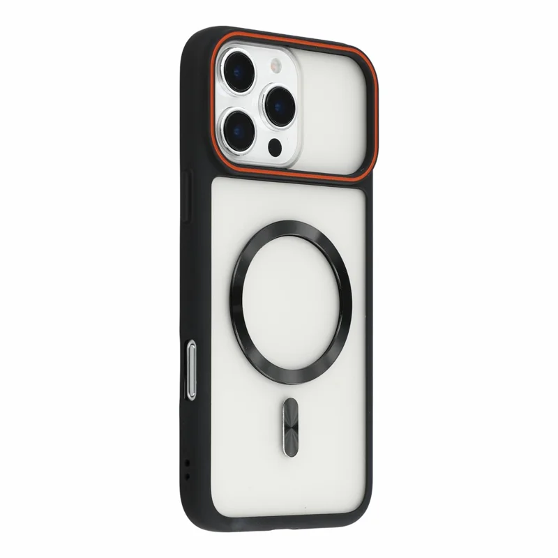 For iPhone 16 Pro Max Case Frosted PC Back Protective Phone Cover - Black