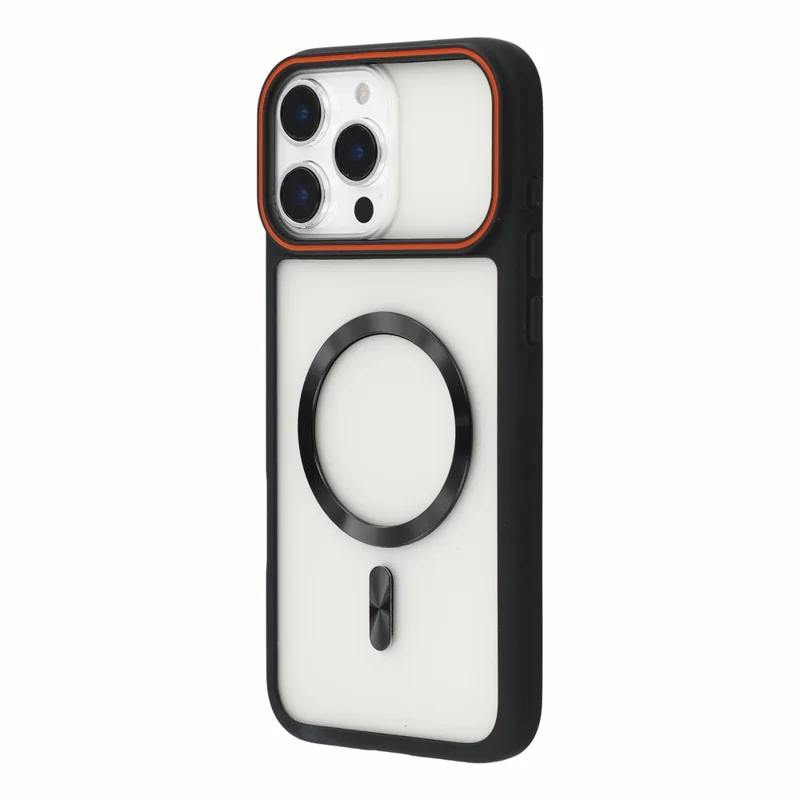 For iPhone 16 Pro Max Case Frosted PC Back Protective Phone Cover - Black