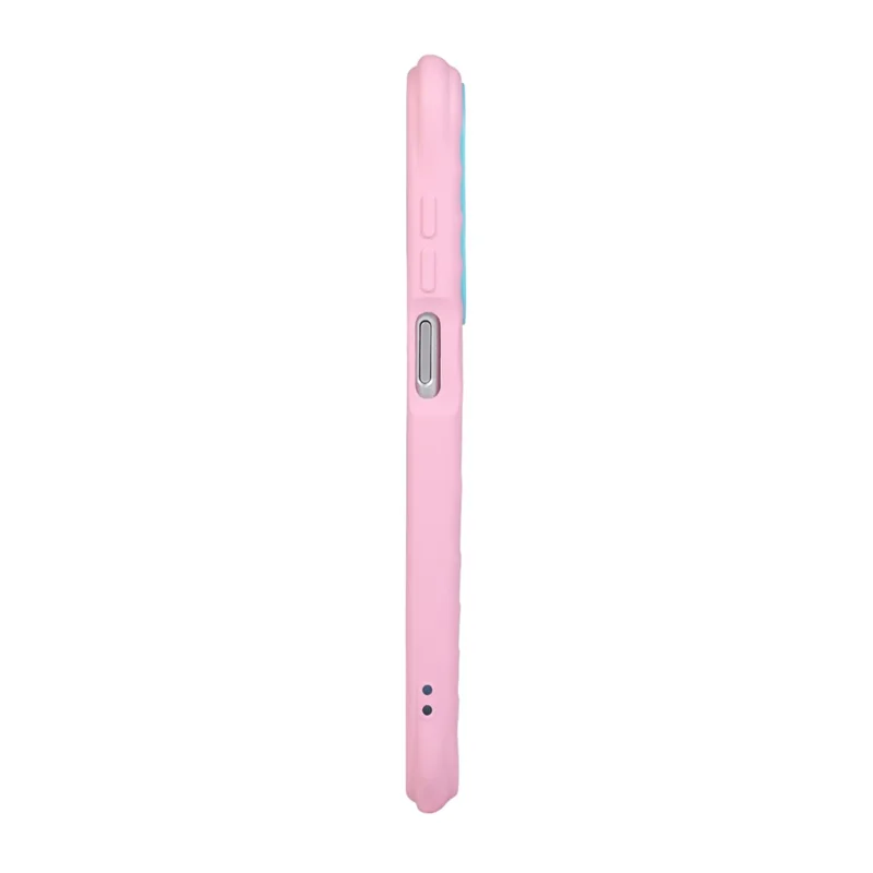 For Samsung Galaxy A57 5G Case Color Blocking Wave Pattern PC + TPU Phone Back Cover - Pink