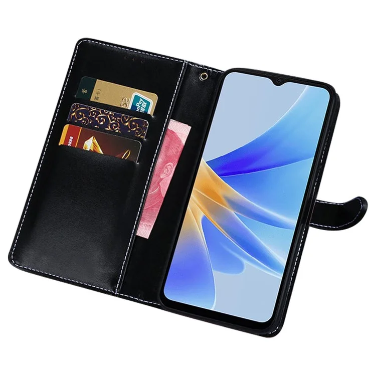 Idewei Для Oppo Reno9 Pro+ 5G PU - Черный