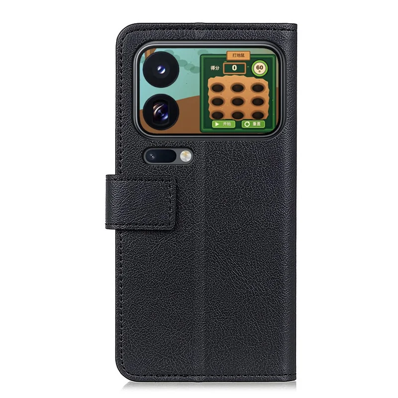 For Xiaomi 18 Pro Max Case PU Leather Stand Wallet Phone Cover - Black
