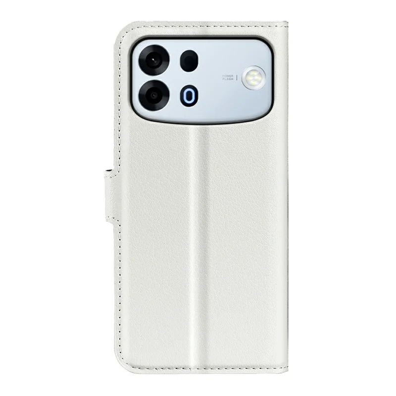 Voor Oppo A7 Pro Max 5G Hoesje Portemonnee Stand Litchi Structuur Stootvaste Leren Telefoonhoes - Wit