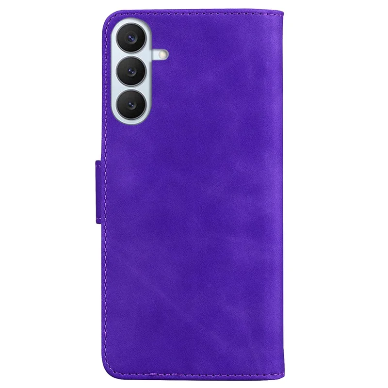 For Samsung Galaxy S27+ Case Solid Color Leather Wallet Phone Cover - Purple