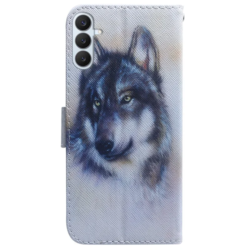 For Samsung Galaxy S27+ Wallet Case Pattern Print Leather Phone Cover - Wolf