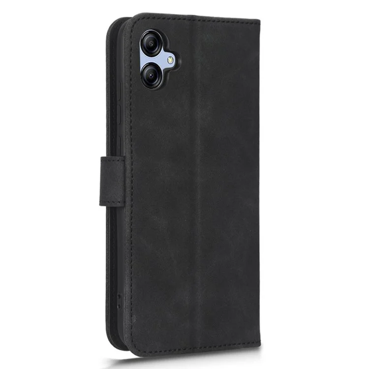 Pour Samsung Galaxy A04e 4G / F04 4G / M04 4G Peau-toucher Sensation Étui de Téléphone Portefeuille Support Rabat en Cuir PU+TPU Anti-rayures Coque de Téléphone - Noir