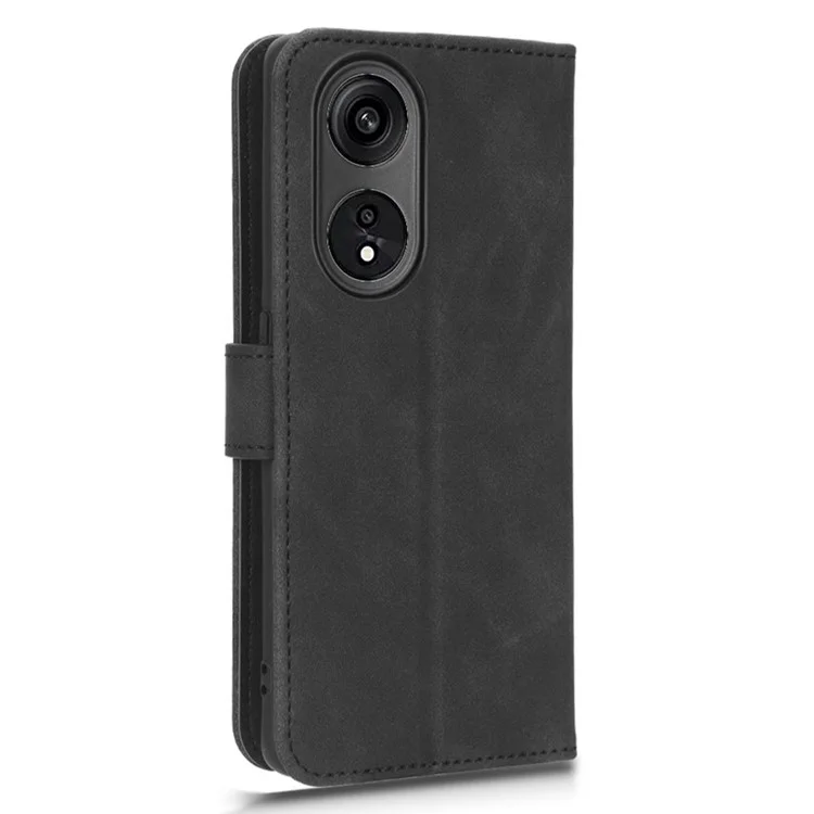 Анти-палочная Телефонная Крышка Для Oppo A1 Pro 5G Skin Touch Celling Ceather Wallet Case Case Case - Черный