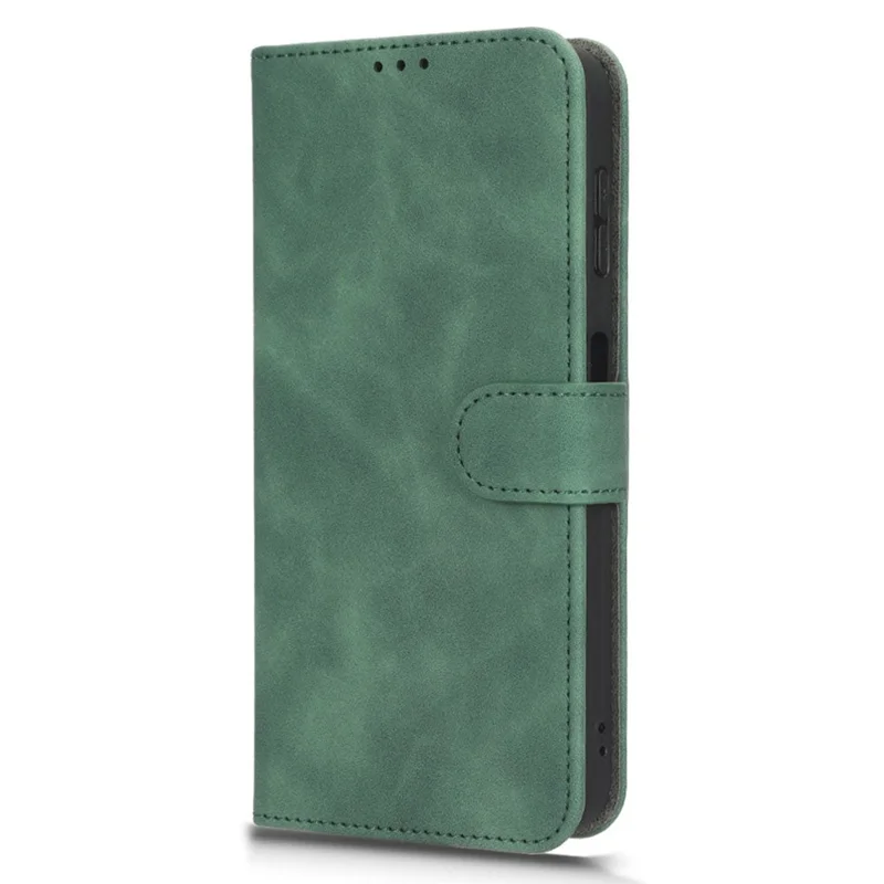 For Huawei Mate 50 4G Skin-Touch Feeling Protective Cell Phone Cover Anti-Fall Flip Leather Wallet Case Stand - Green