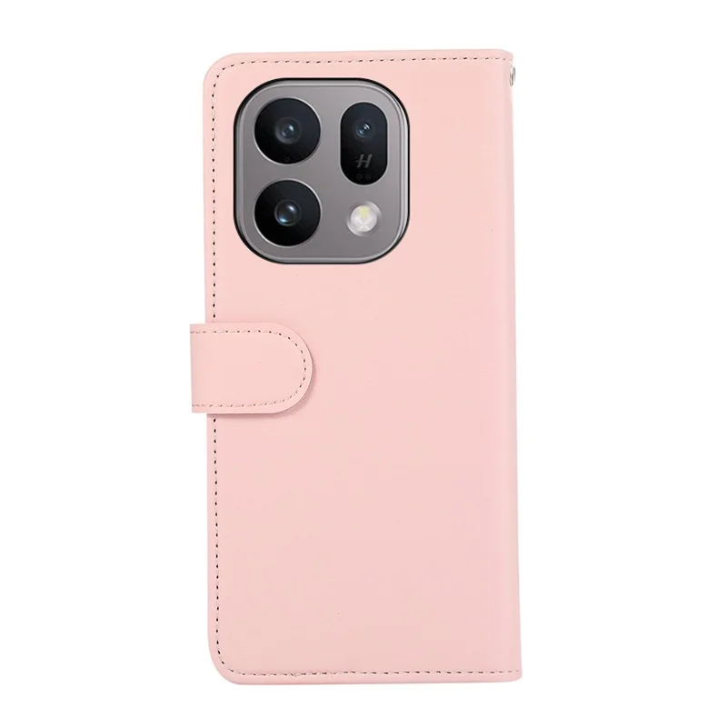 Etui na telefon z klapką RFID Blocking dla Oppo Find X10 E 5G, pokrowiec z kory PU - różowy