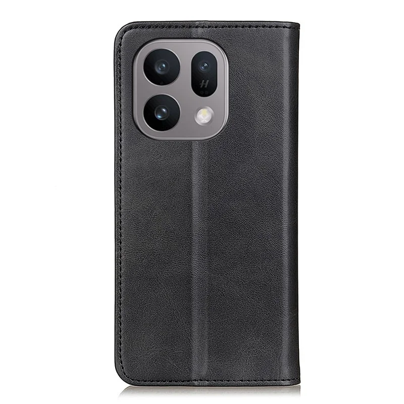 Til Oppo Find X10 E 5G Case Kødhåndtaske Splitlæder Flip Wallet Telefonbeskyttelse - Sort