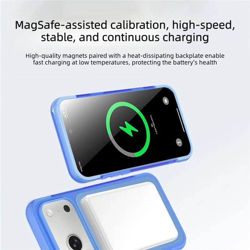 For iPhone 18 Pro Max / 17 Pro Max Magnetic Case Rotary Ring Kickstand PC + TPU Phone Cover - Blue