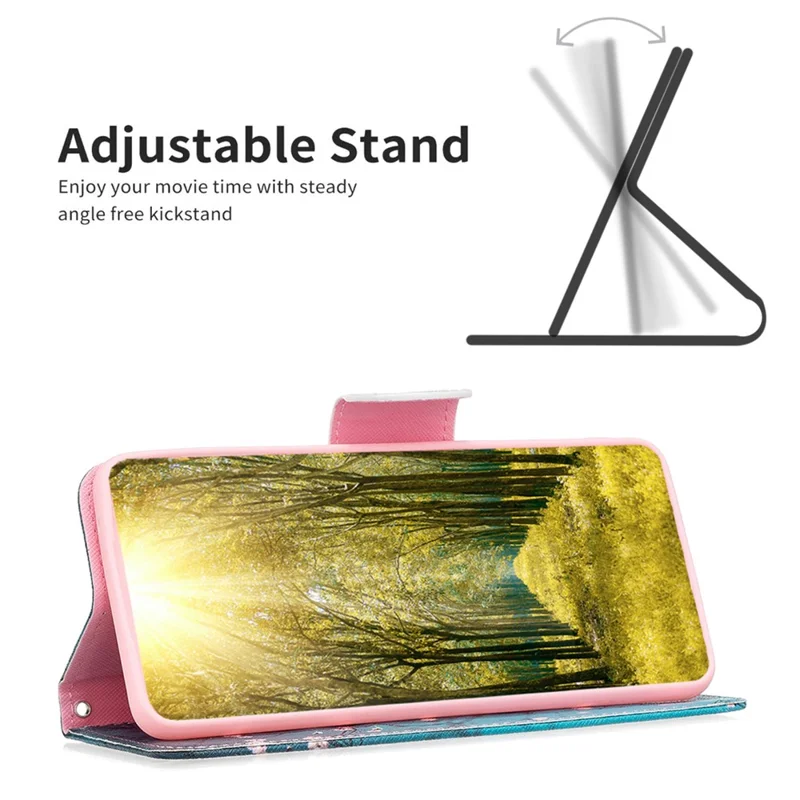 For Nokia X30 5G Phone Case Pattern Printing PU Leather Wallet Stand Cover - Plum Blossom