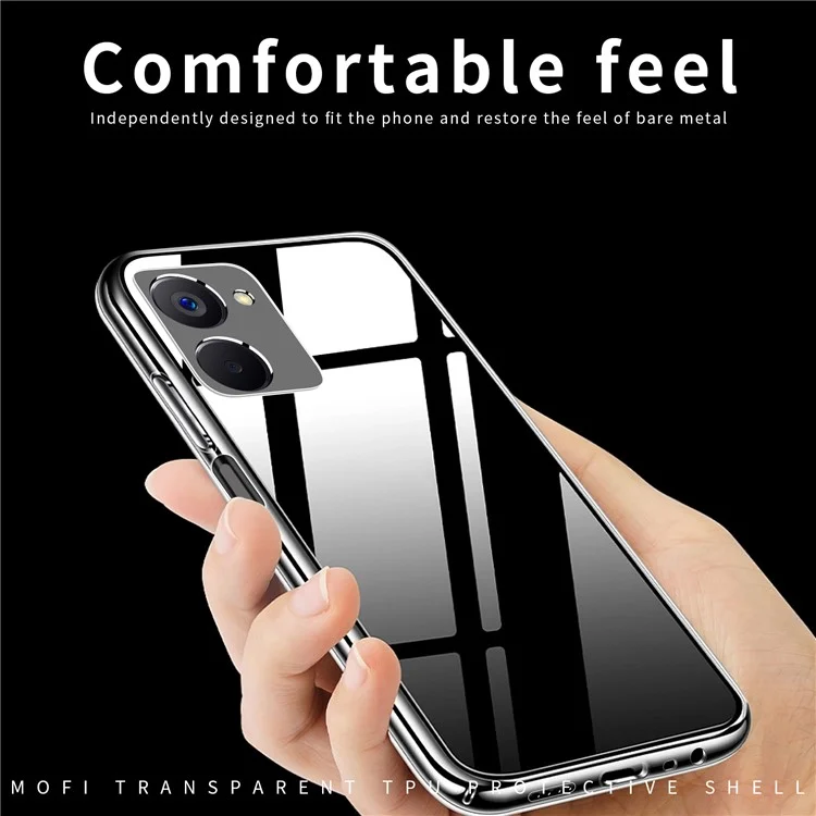 MOFI for Realme 10 4G Crystal Clear Anti-scratch Phone Cover Drop-proof Ultra Slim Flexible TPU Case