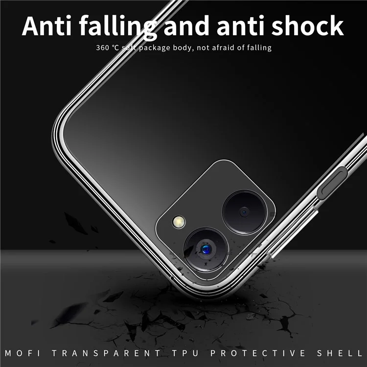 MOFI for Realme 10 4G Crystal Clear Anti-scratch Phone Cover Drop-proof Ultra Slim Flexible TPU Case